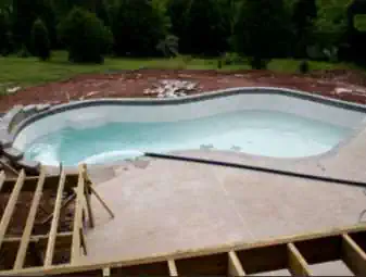 Pool Concrete Walkway Installation